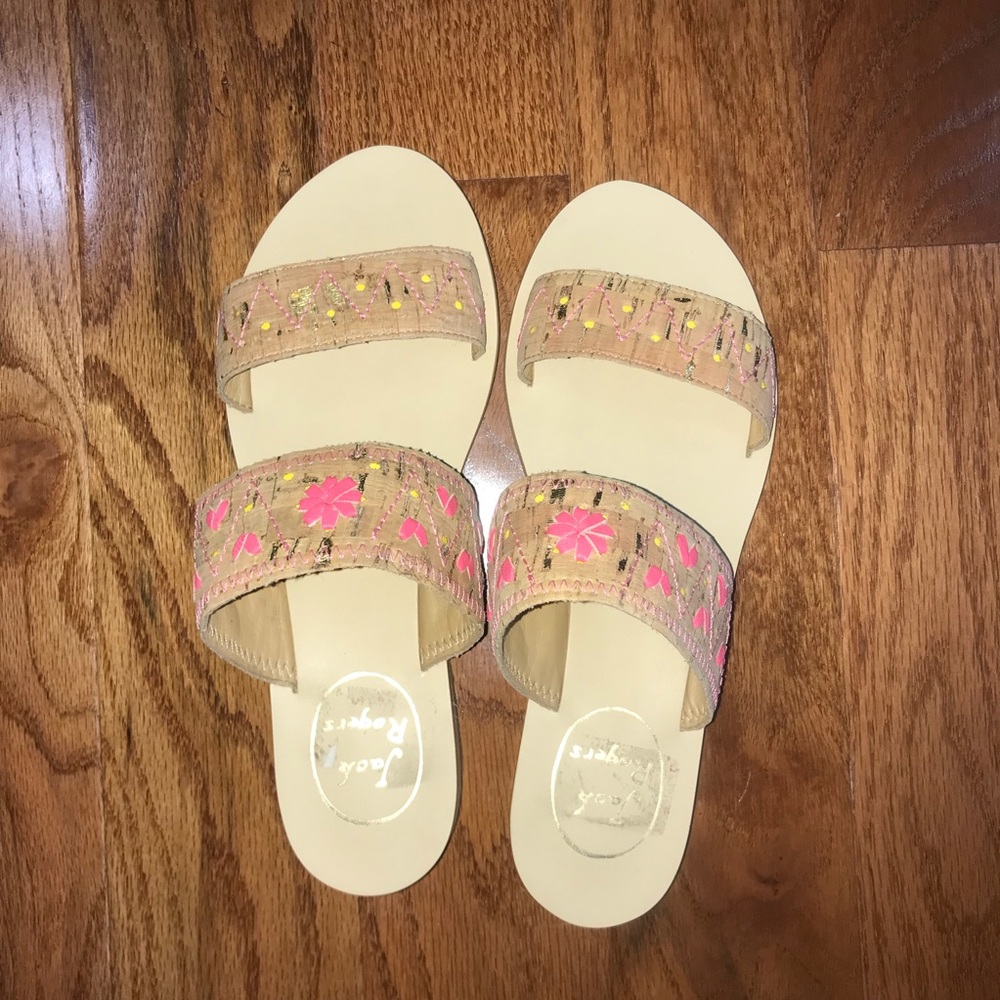 Jack Rogers Tan and Pink Sandals